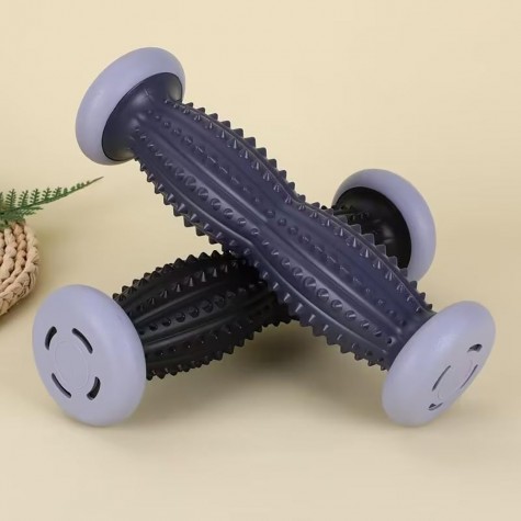 Hard Spiky Dual Foot Massager Roller for Plantar Fasciitis Relief, Deep Tissue Muscle Massage, Foot Arch and Heel Pain Relief, Portable Reflexology Tool Hard Spiky Dual Foot Massager Roller for Plantar Fasciitis Relief, Deep Tissue Muscle Massage, Foot Arch and Heel Pain Relief, Portable Reflexology Tool