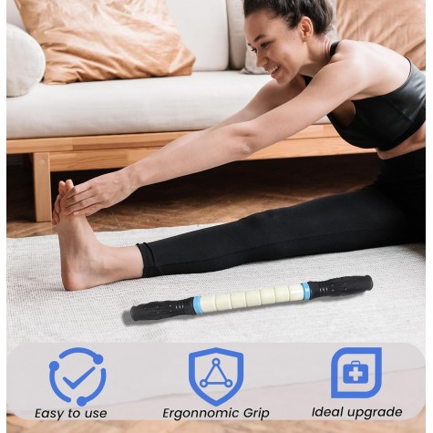 Muscle Roller Stick Massage Roller for Lymphatic Drainage, Cellulite Massager, Leg Massager for Circulation and Pain Relief, Deep Tissue & Trigger Point Massage Muscle Roller Stick Massage Roller for Lymphatic Drainage, Cellulite Massager, Leg Massager for Circulation and Pain Relief, Deep Tissue & Trigger Point Massage