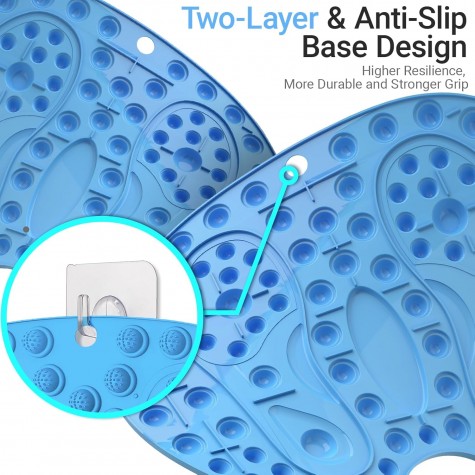 Foot Massage Mat, Big Foot Reflexology Mat with Magnetic Therapy, Foot-Shaped Acupressure Mat for Feet Relaxation, Under Desk Mat Pressure Point Mat for Pain, Fatigue and Stress Relief