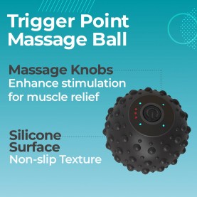 Vibrating Foot Massage Ball for Plantar Fasciitis Relief, Portable Deep Tissue Muscle Massager, Foot Arch and Heel Pain, Rechargeable Ball Massager for Deep Tissue Trigger Point Therapy