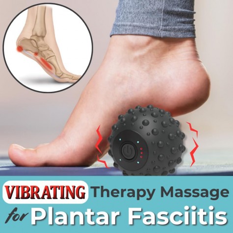 Vibrating Foot Massage Ball for Plantar Fasciitis Relief, Portable Deep Tissue Muscle Massager, Foot Arch and Heel Pain, Rechargeable Ball Massager for Deep Tissue Trigger Point Therapy