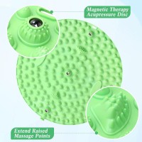 4 Pack Foot Massager Mat Foot Reflexology Pad with Magnetic Relaxation Massage Feet Pressure Point Pad Anti Fatigue Walk Stone Acupoint Mat Particle Portable Massage Tool (Blue and Green)
