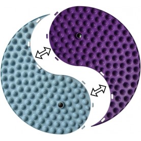 Foot Massager Mat, Yinyang Balance Tai chi Bagua Pattern with Magnetic Therapy, Acupressure Reflexology Mat for Daily Foot Relaxation and Pain Relief, Purple and Blue
