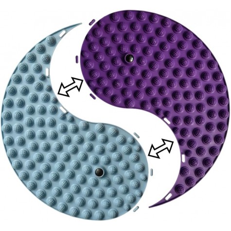 Foot Massager Mat, Yinyang Balance Tai chi Bagua Pattern with Magnetic Therapy, Acupressure Reflexology Mat for Daily Foot Relaxation and Pain Relief, Purple and Blue