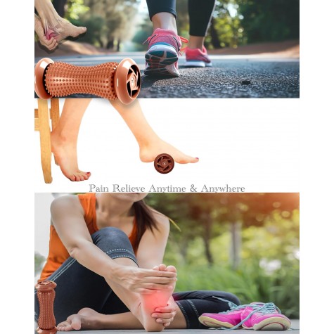 Manual Foot Massager Roller for Plantar Fasciitis Relief, Portable Deep Tissue Muscle Massage Roller for Foot Arch and Heel Pain, Effective Reflexology Tool Relax The Nerves