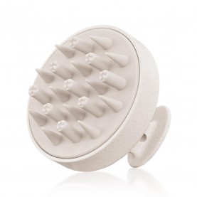 Hair Scalp Massager for Hair Growth, Shampoo Brush, Scalp Scrubber Exfoliator with Soft Silicone Bristles for Dandruff Removal to Relieve Stress, Wet Dry Use Updated Material, Beige