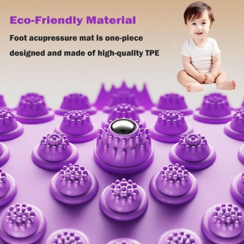 Acupressure Mat for Feet Large  Foot Massager Mat Reflexology Foot Pressure Point Pad with Magnetic, Anti Fatigue Office Standing Mat, Relief Foot Pain for Elderly Students and Office Workers