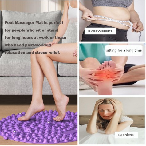 Acupressure Mat for Feet Large  Foot Massager Mat Reflexology Foot Pressure Point Pad with Magnetic, Anti Fatigue Office Standing Mat, Relief Foot Pain for Elderly Students and Office Workers